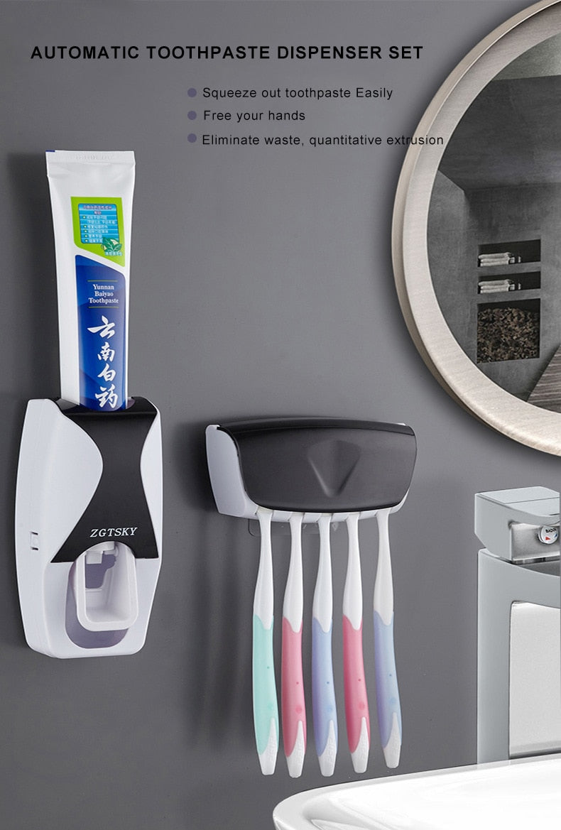 Automatic Toothpaste Dispenser Wall Mount Dust-proof