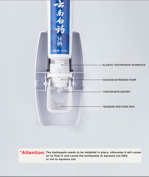 Automatic Toothpaste Dispenser Wall Mount Dust-proof