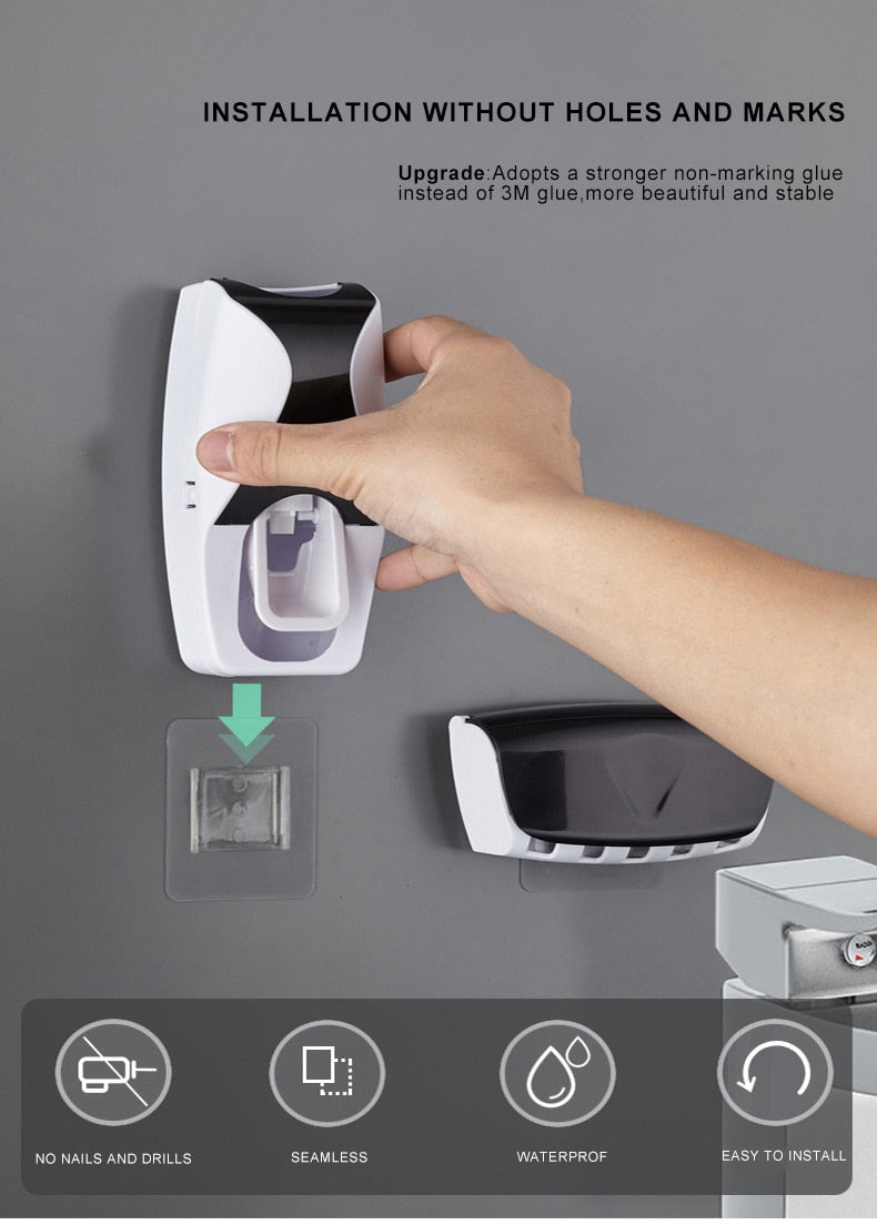 Automatic Toothpaste Dispenser Wall Mount Dust-proof