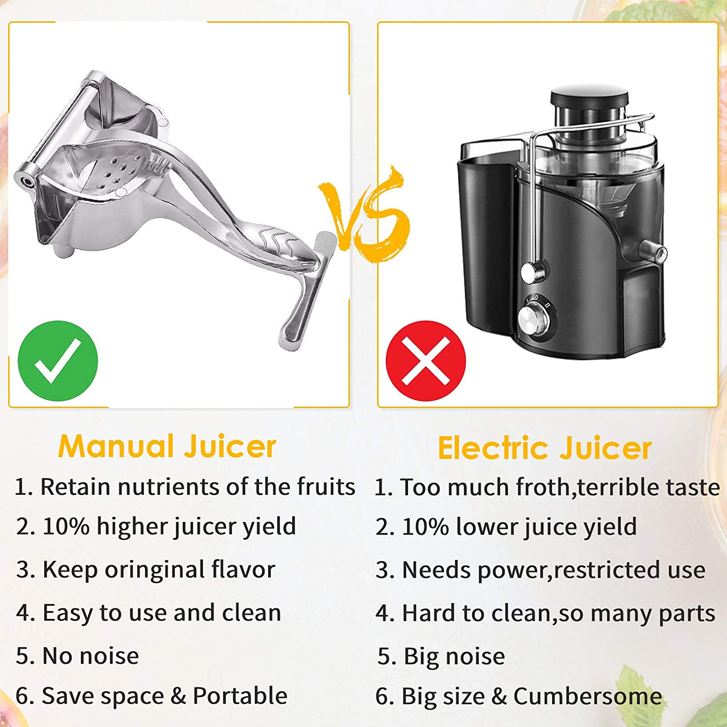 2set/3set/6set Manual Juice Squeezer