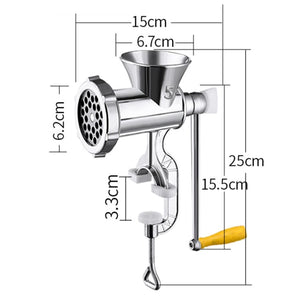 Aluminum Alloy Manual Meat Mincer Grinder Handheld Food Processor