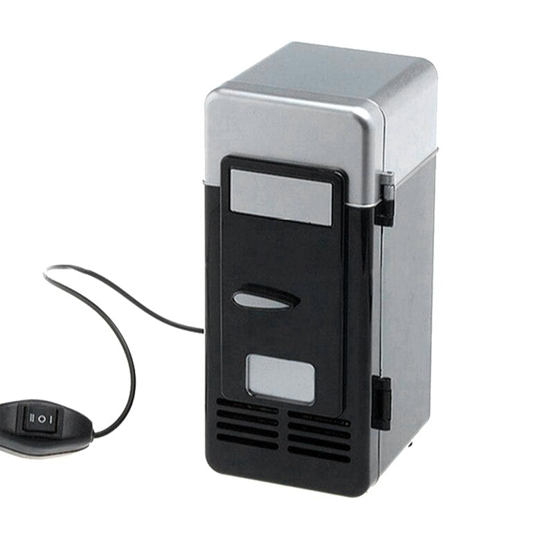 New Portable Gadget USB Mini Black Heating and Cooling Refrigerator