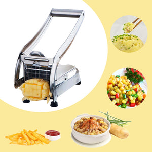 Stainless Steel Home French Fries Potato Chips Strip Slicer Cutter