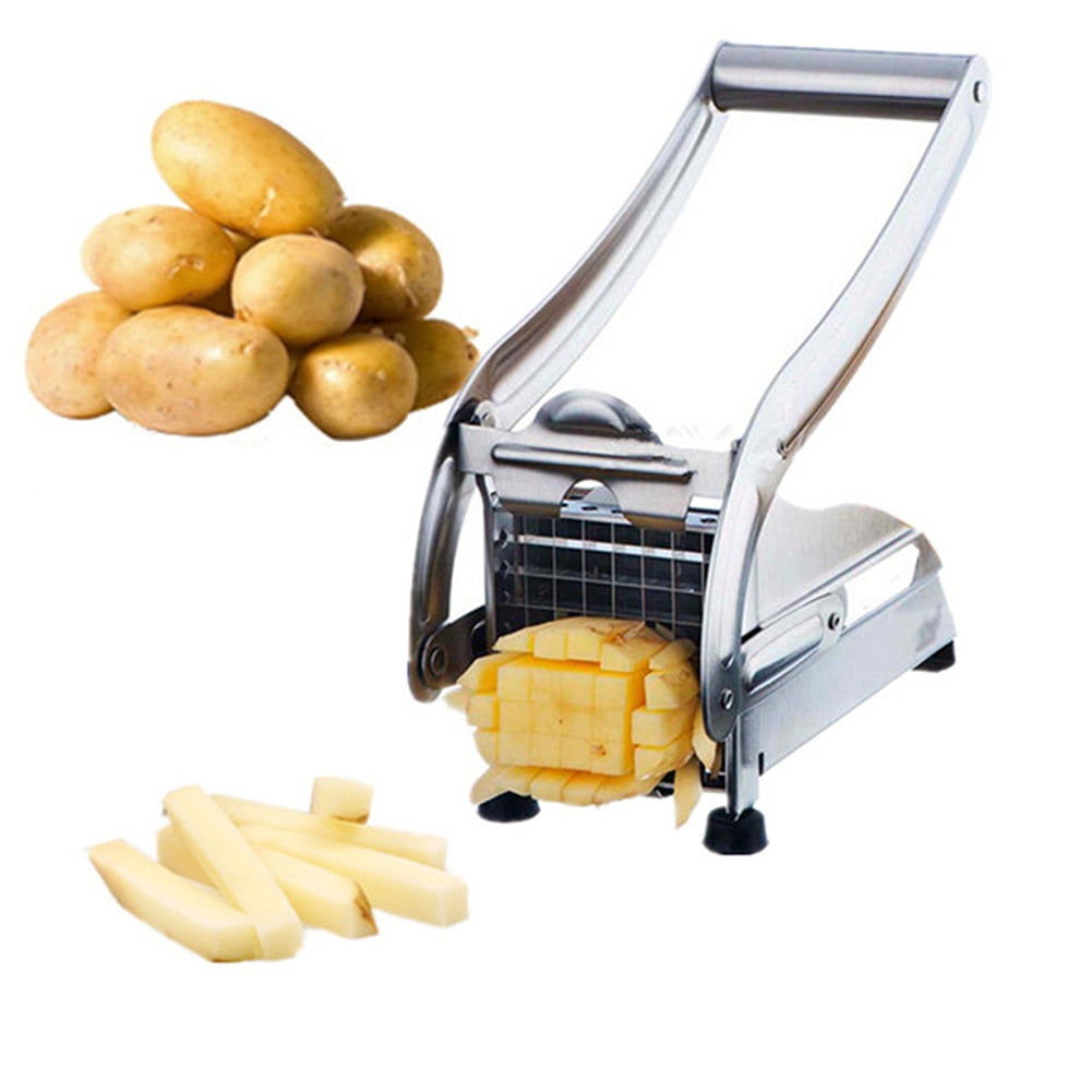 Stainless Steel Home French Fries Potato Chips Strip Slicer Cutter