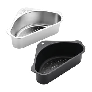 Stainless Steel Triangular Drain Basket Holder Kitchen