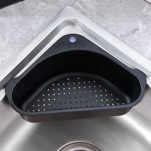 Stainless Steel Triangular Drain Basket Holder Kitchen